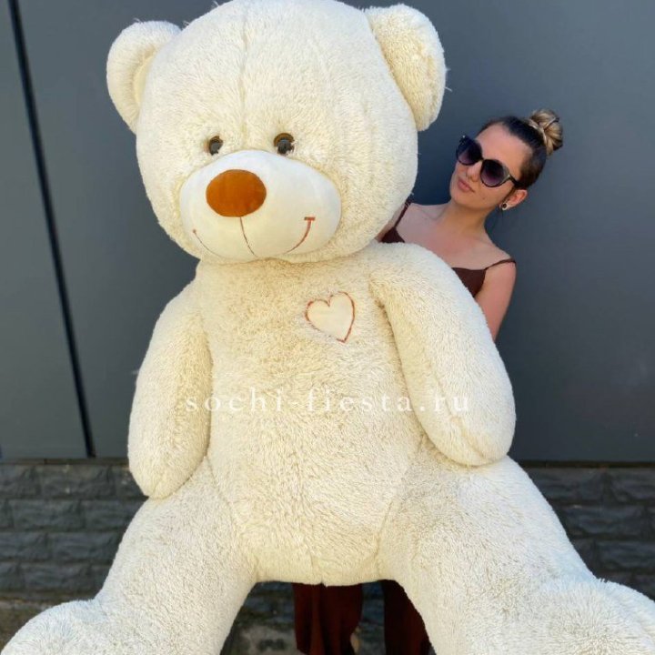 Белый плюшевый мишка большой в Иркутске