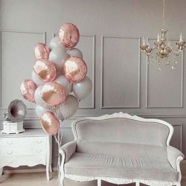 Фонтан шаров "Софт рози" в Иркутске