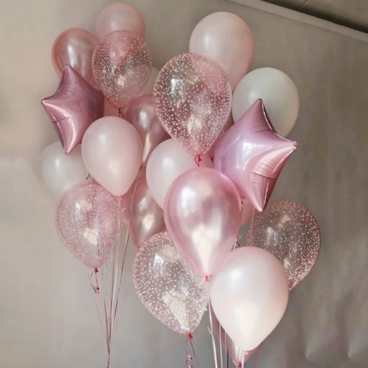 Фонтаны шаров "Розовый" в Иркутске