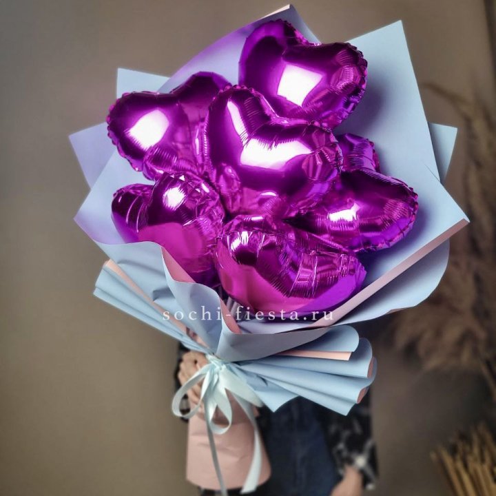Букет из шаров сердец  в Иркутске