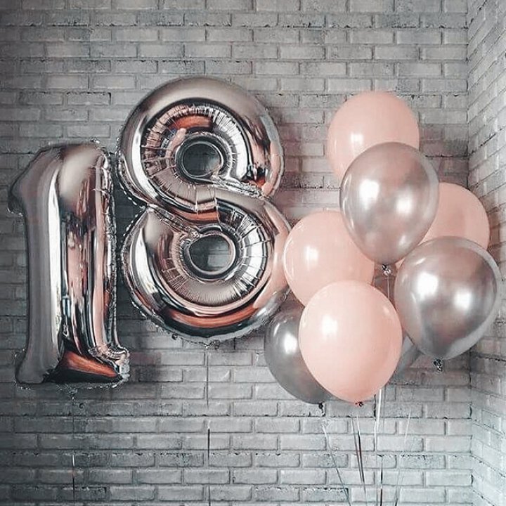 Фольгированный шар Серебряная Цифра в Иркутске