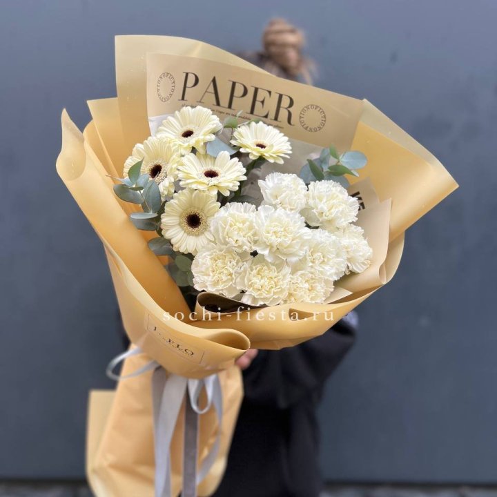  Букет с диантусами и герберами в Иркутске