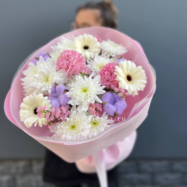 Букет цветов "Пинк спринг" в Иркутске