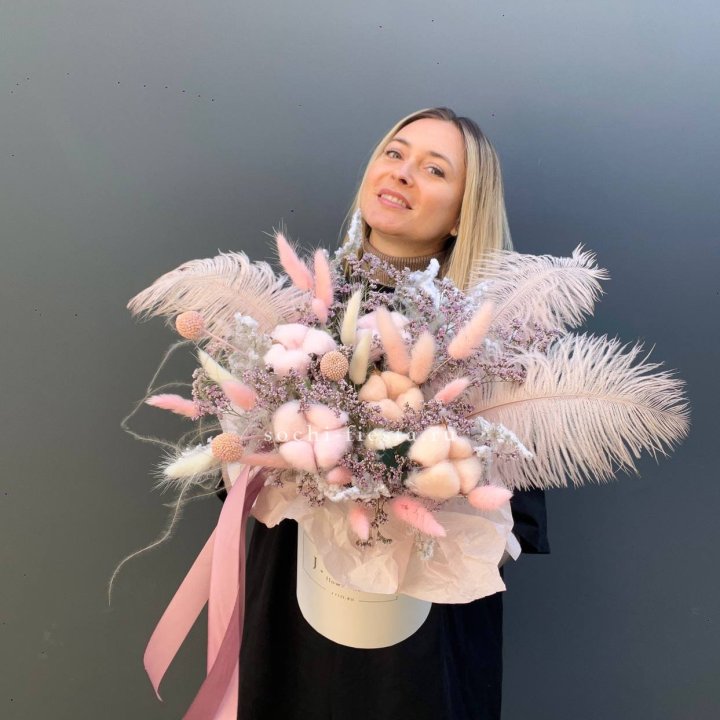 Авторский бокс с сухоцветами в Иркутске