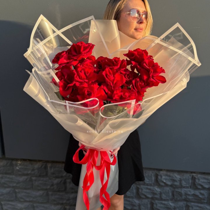  Букет  высоких роз 15 шт в Иркутске