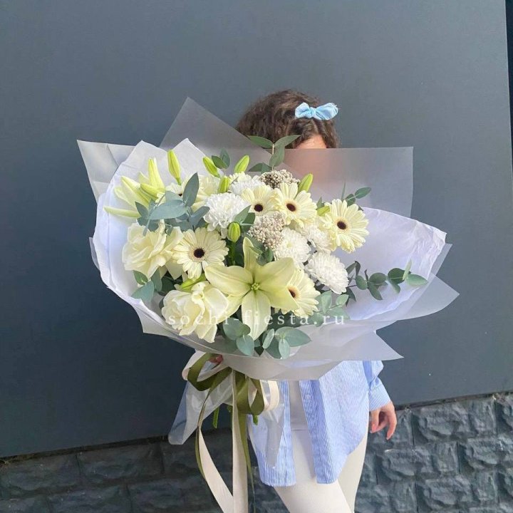 Букет с лилией и герберой в Иркутске