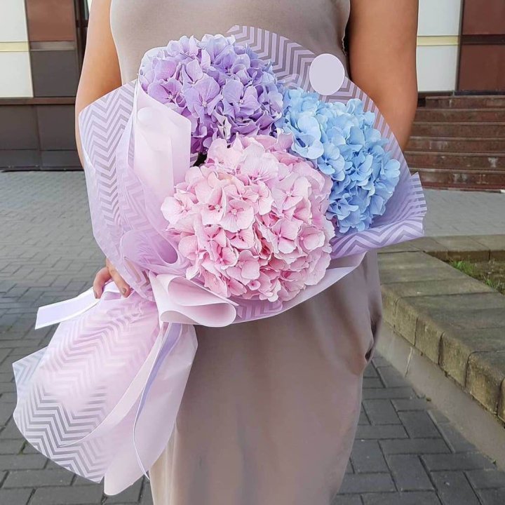 Букет гортензий "Пуф" в Иркутске