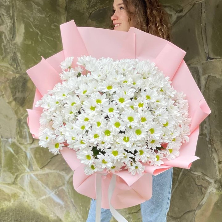  Букет хризантем "Крем" в Иркутске