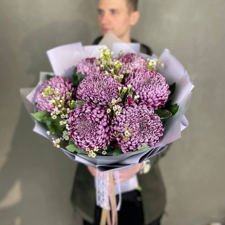 Букет хризантем "Палермо" в Иркутске
