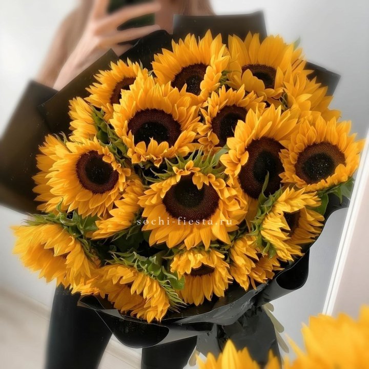 Букет подсолнухов "Гига" в Иркутске