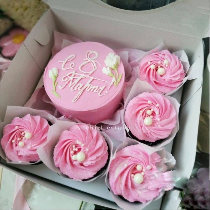 Капкейки и бенто-торт "8 марта!" в Иркутске