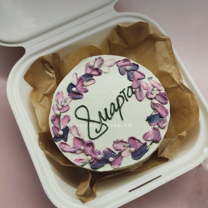 Бенто-торт "8 марта цветы"  в Иркутске
