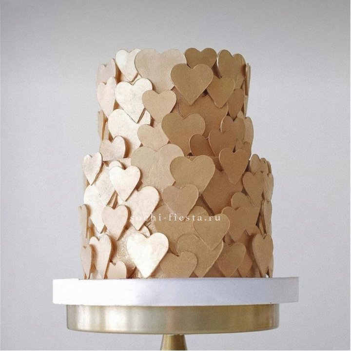 Торт "Hearts" gold в Иркутске
