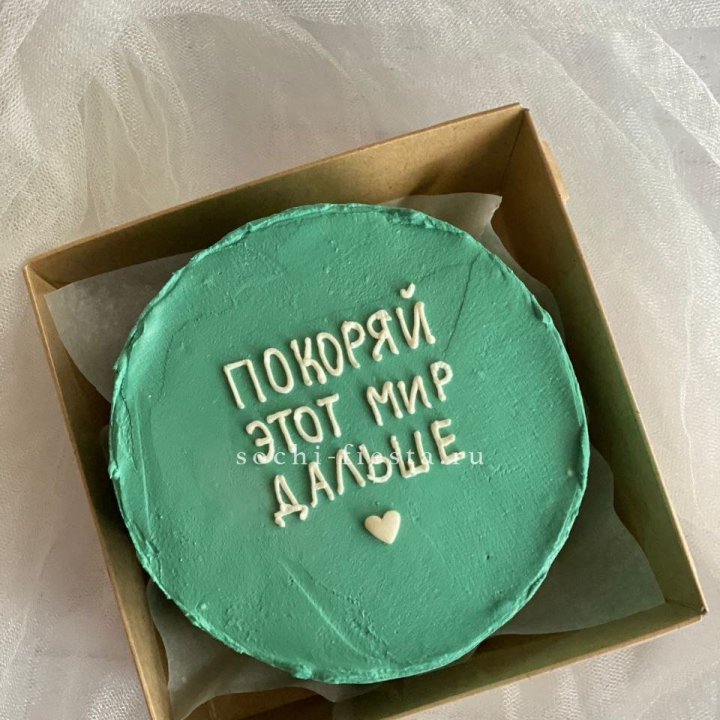 Бенто-торт "Покоряй этот мир" в Иркутске