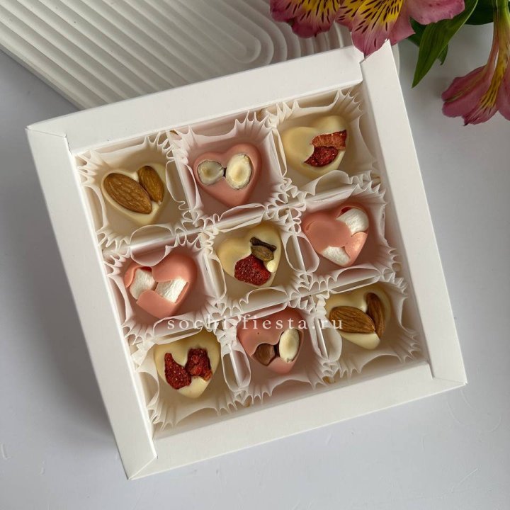 Набор конфет из бельгийского шоколада Сердца в Иркутске