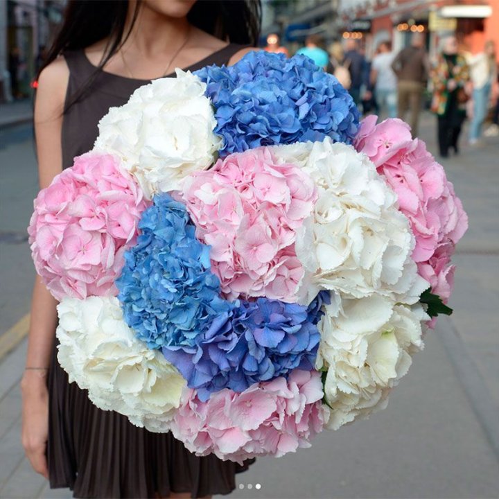 Букет гортензий "Инь-Янь" в Иркутске