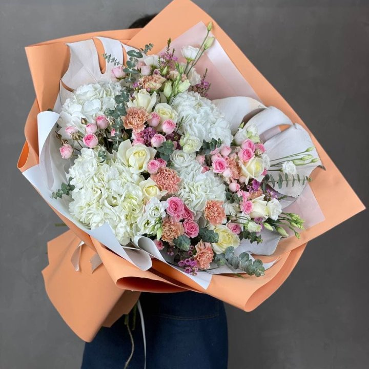 Макси-букет кремовый в Иркутске