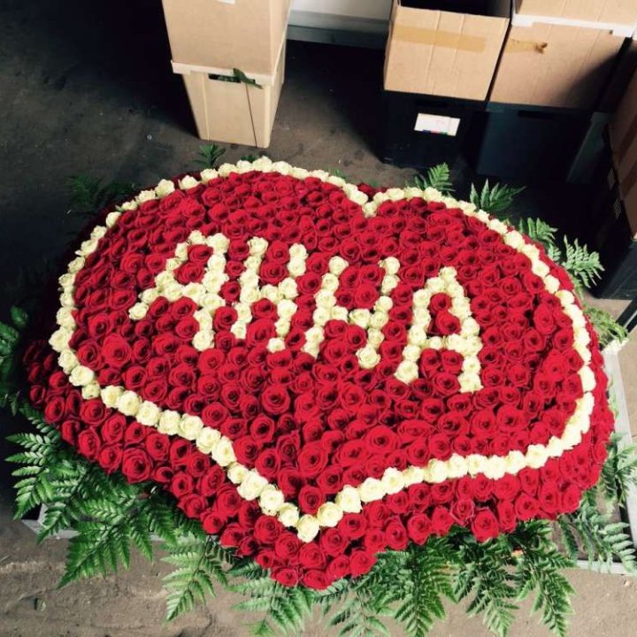 555 роз с именем в Иркутске