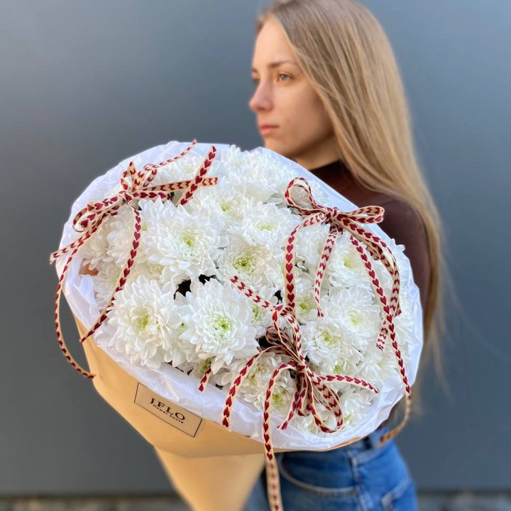 Букет "Хризантемы с любовью" в Иркутске