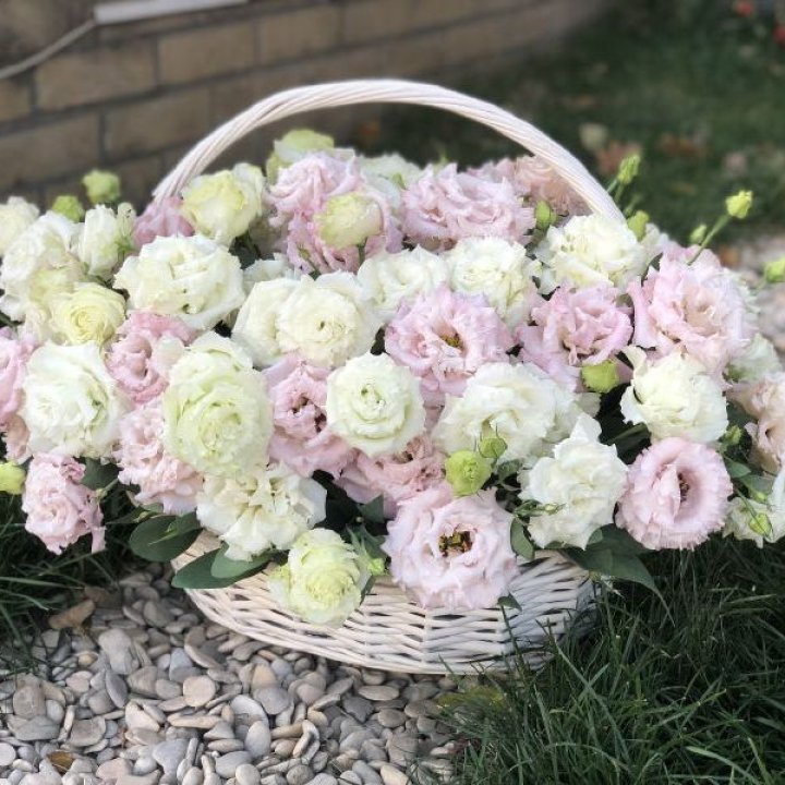 Корзина с эустомой в Иркутске