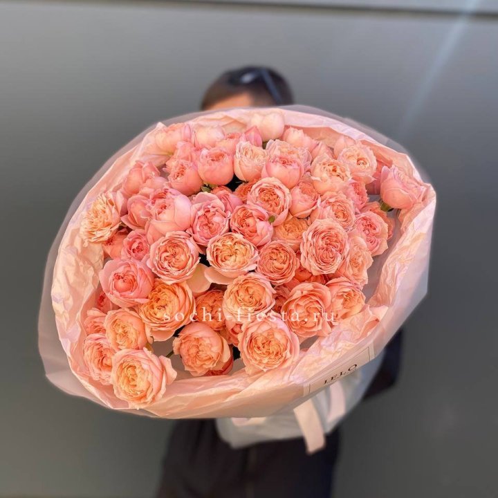 Букет из 21 пионовидной розы Джульетта в Иркутске