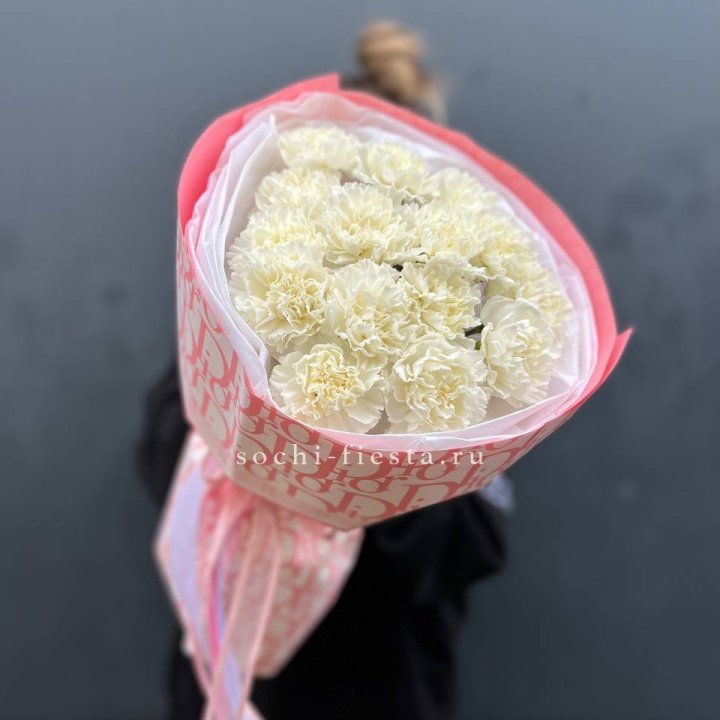 Белые диантусы №2 в Иркутске