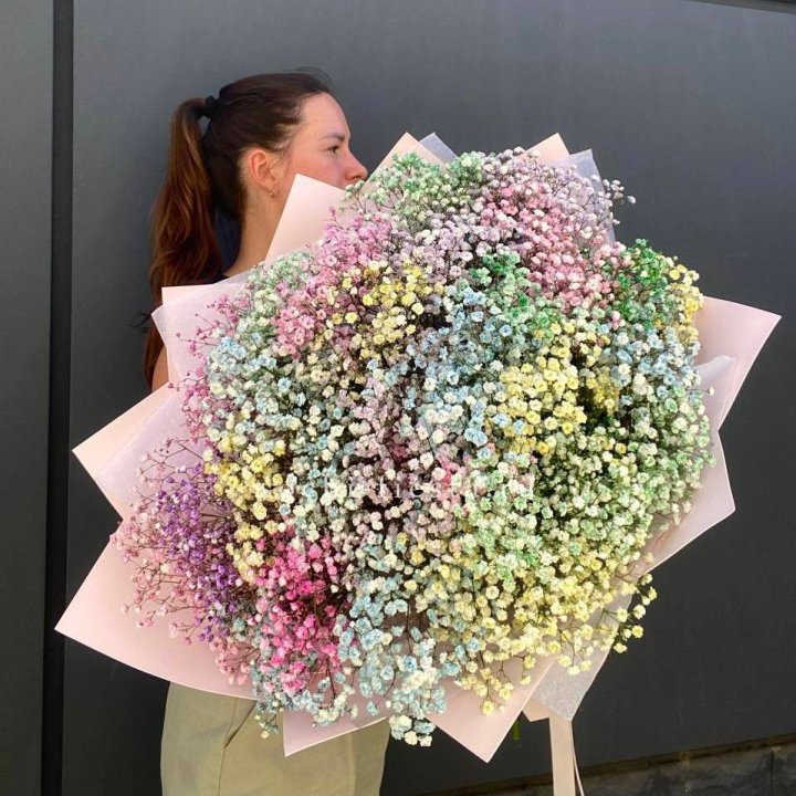 Пышный букет из гипсофил  в Иркутске