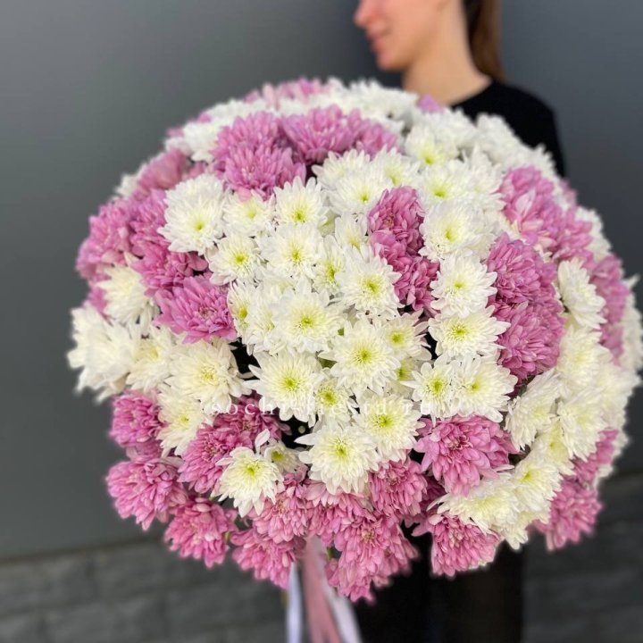  Букет 25 хризантем микс в Иркутске