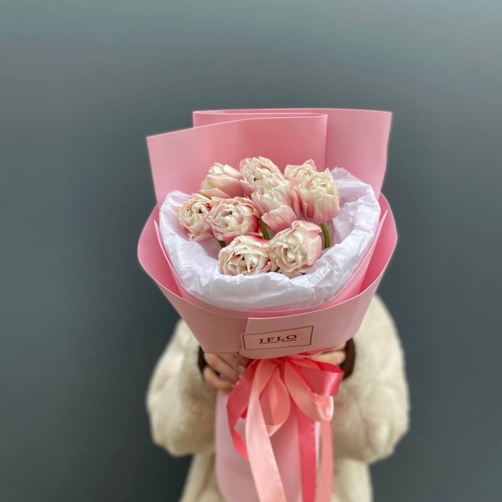 9 нежных тюльпанов в Иркутске