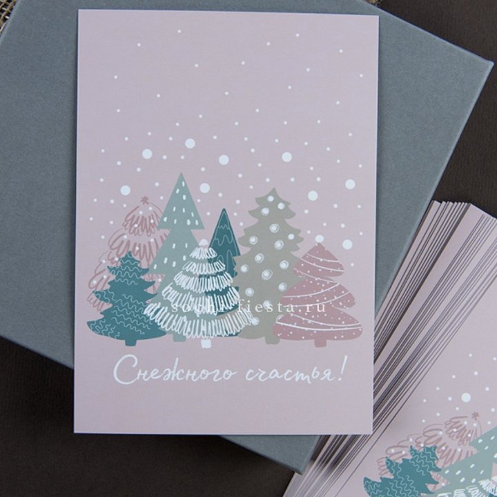 Открытка к букету "Снежного счастья" в Иркутске