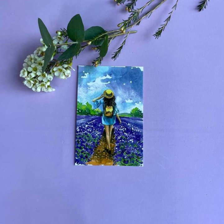 Открытка к букету "Цветочная дорога" в Иркутске