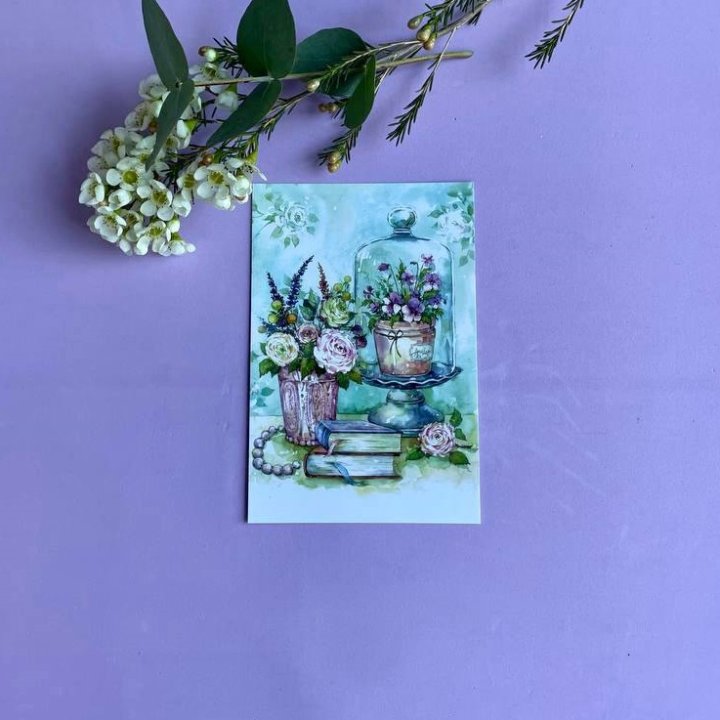 Открытка к букету "Книги" в Иркутске