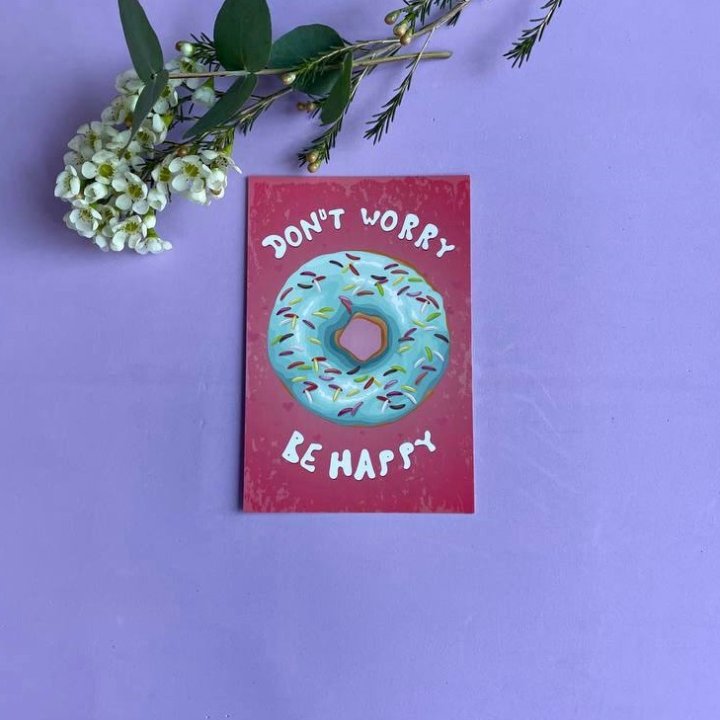 Открытка к букету "Не волнуйся..." в Иркутске