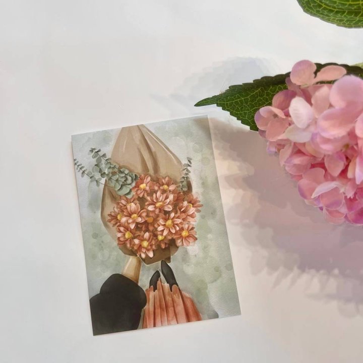 Открытка к букету "Букет" в Иркутске