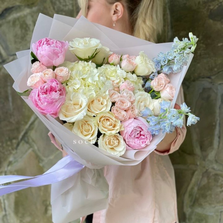 Букет с пионами "Богема" в Иркутске