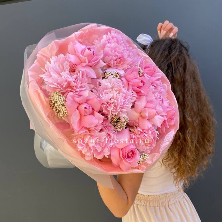  Букет с пионами "Пинки" в Иркутске