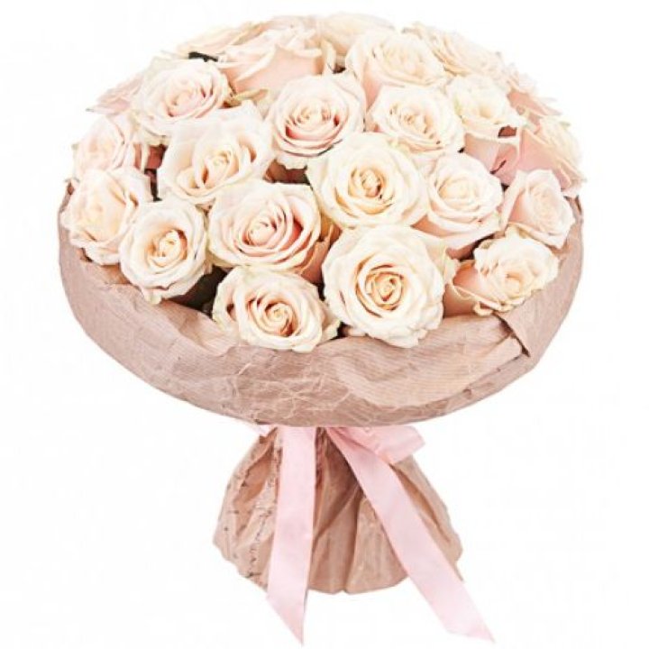 25 кремовых роз "Craft" в Иркутске