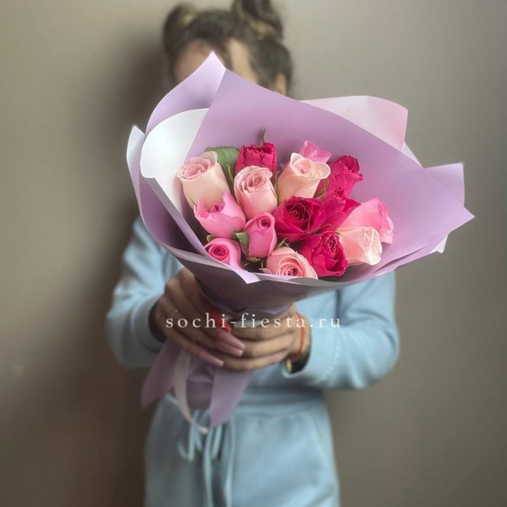 Букет из 15 роз Микс (Кения) в Иркутске