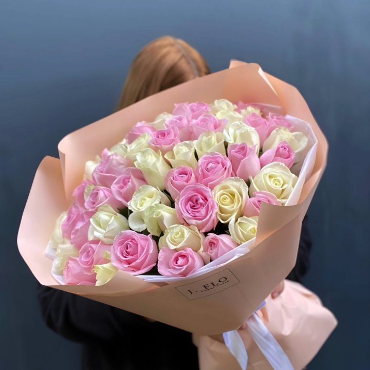 55 роз микс нежности в Иркутске