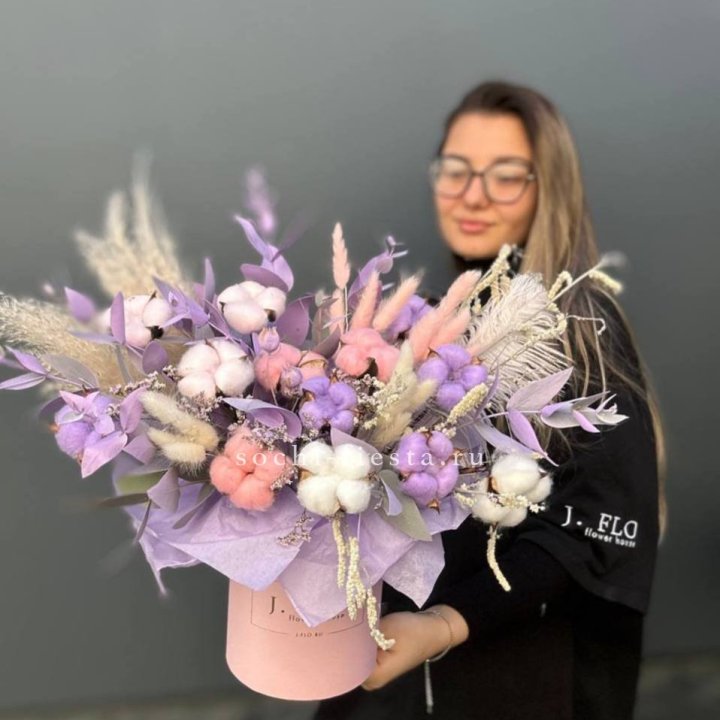 Авторский бокс с сухоцветами №4 в Иркутске