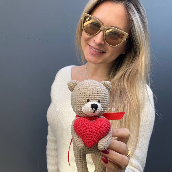 Мишка с сердцем ручной работы в Иркутске