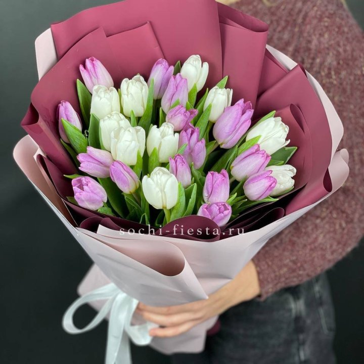 25 тюльпанов микс в Иркутске