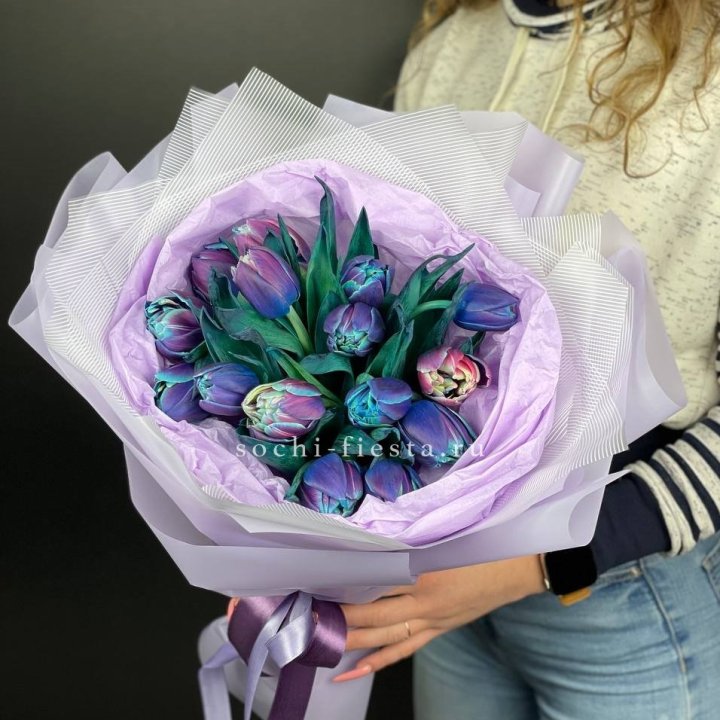 Букет тюльпанов "Пандора" в Иркутске